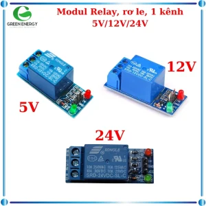 Module Relay 1 Kênh 5V/12V/24V Có Opto Cách Ly Kích Mức Thấp